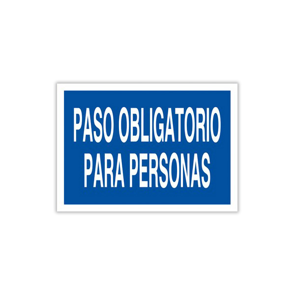 Paso Obligatorio Para Personas Solo Texto Ebersign 4422