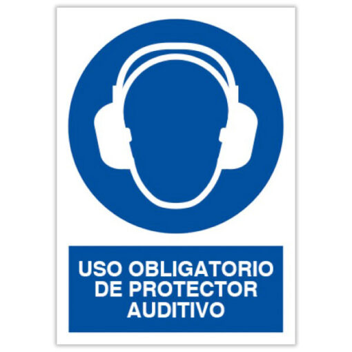 Señal Uso Obligatorio de Protector Auditivo"Señal "Uso Obligatorio de Protector Auditivo