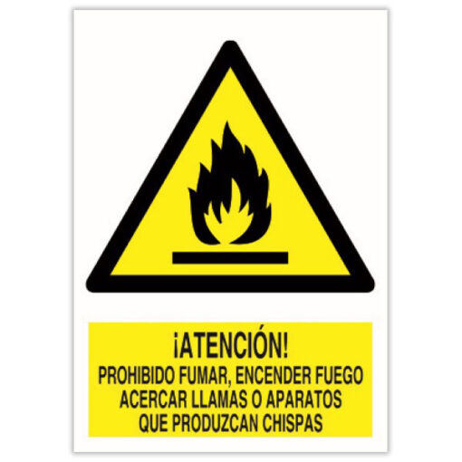¡Atención! Prohibido Fumar, Encender Fuego, Acercar Llamas o Aparatos que Produzcan Chispas