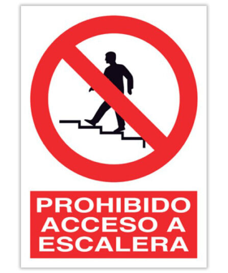 prohibido acceso escalera