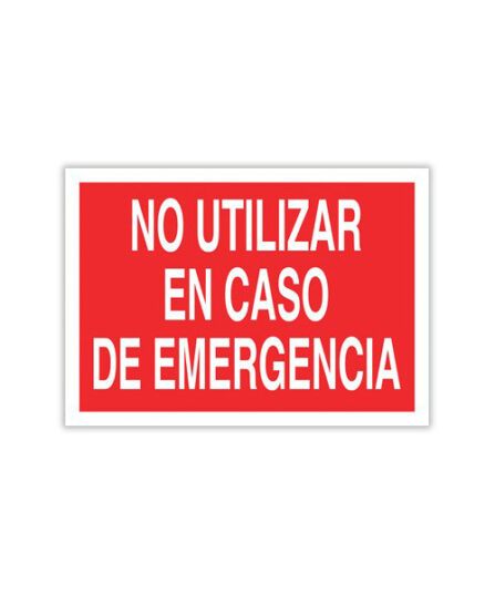 No Utilizar en Caso de Emergencia