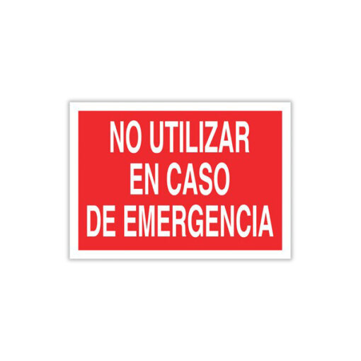 No Utilizar en Caso de Emergencia