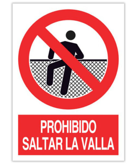 prohibido saltar la valla