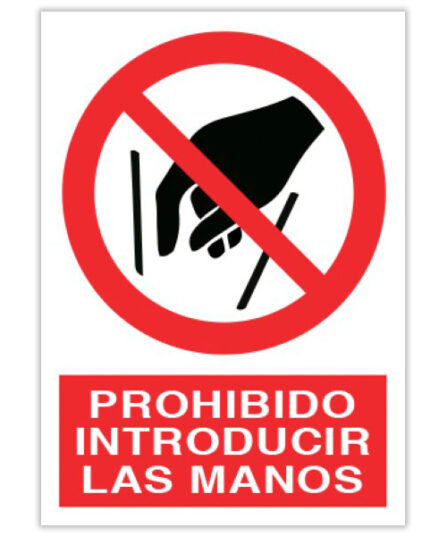 prohibido introducir las manos