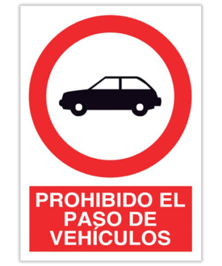 prohibido el paso de vehículos