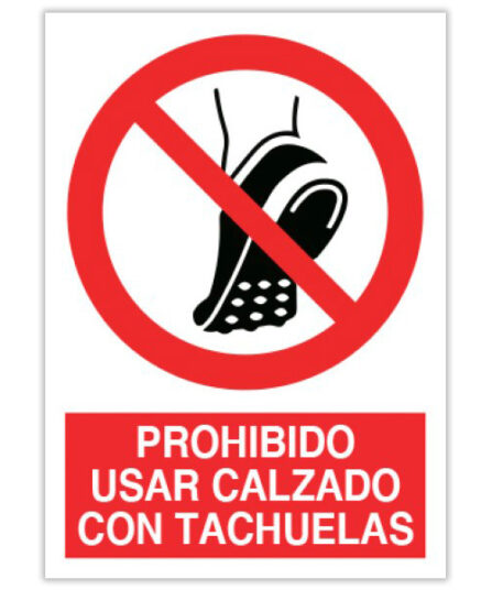 prohibido usar calzado con tachuelas
