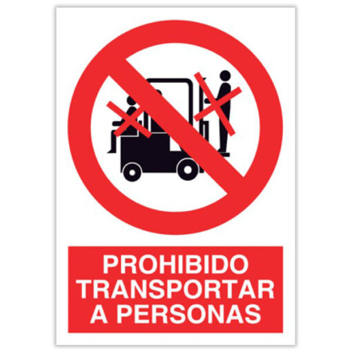 prohibido transportar personas
