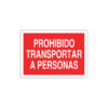 Prohibido Transportar Personas