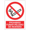prohibido fumar peligro de incendio