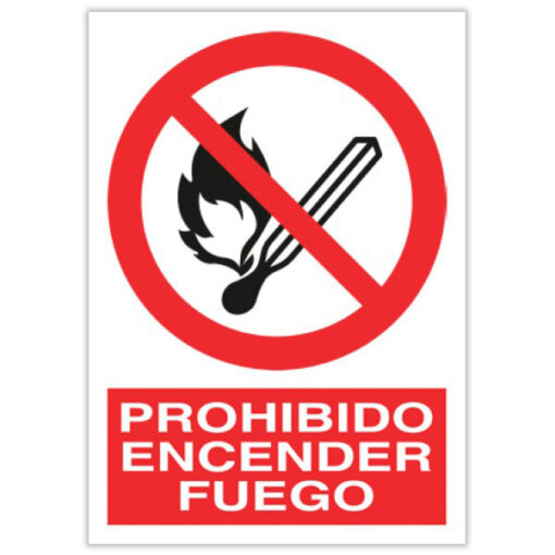 prohibido encender fuego