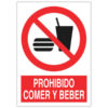 prohibido comer y beber
