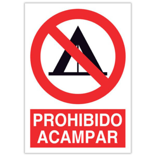 prohibido acampar