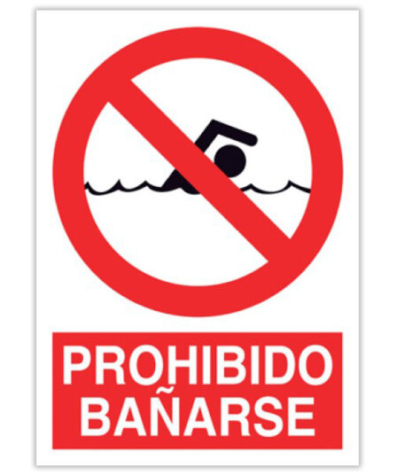 prohibido bañarse
