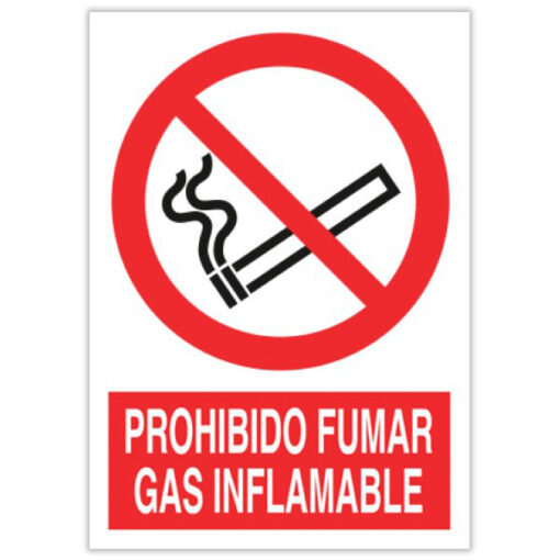 prohibido fumar gas inflamable