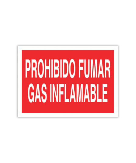 Prohibido Fumar Gas Inflamable