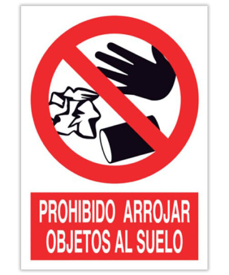 prohibido arrojar objetos