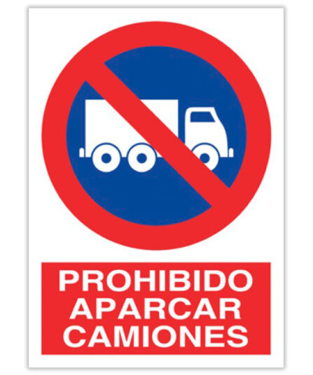 prohibido aparcar camiones