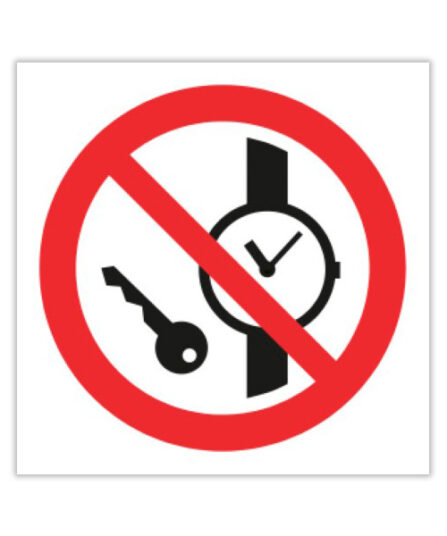 Prohibido el Uso de Relojes o Artículos Metálicos