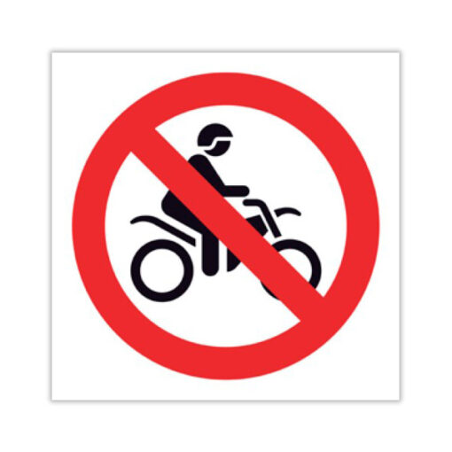 Prohibido el Paso y Estacionamiento de Motos