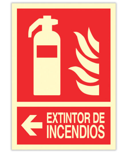 Extintor de Incendios - Flecha Izquierda