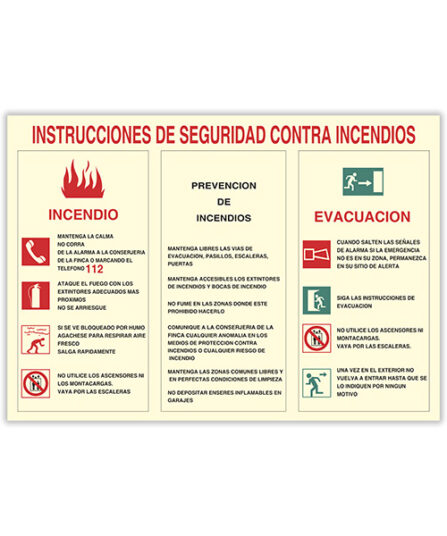 Instrucciones de Seguridad Contra Incendios
