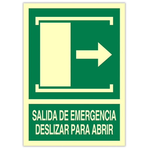 Salida de Emergencia Deslizar para Abrir (Derecha)