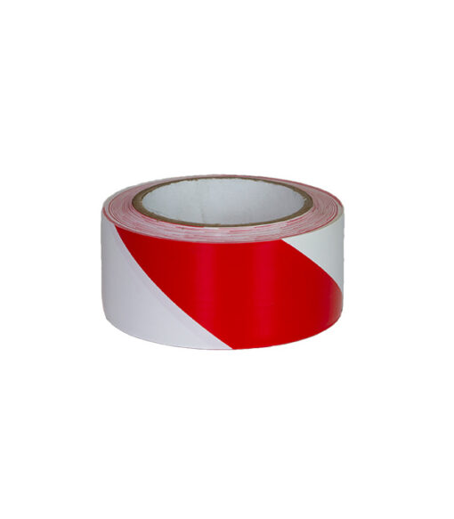 Pack 6 Rollos - Cinta Adhesiva Roja/Blanca 5cm x 33m
