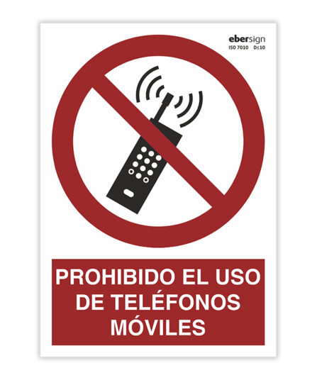 prohibido el uso de teléfonos móviles