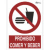 prohibido comer y beber