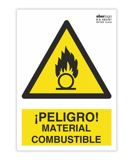 peligro material combustible