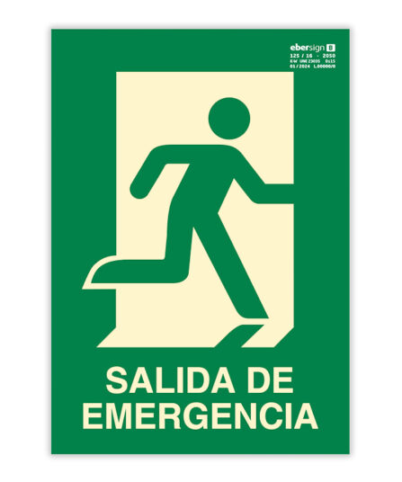 señal de evacuación salida de emergencia derecha