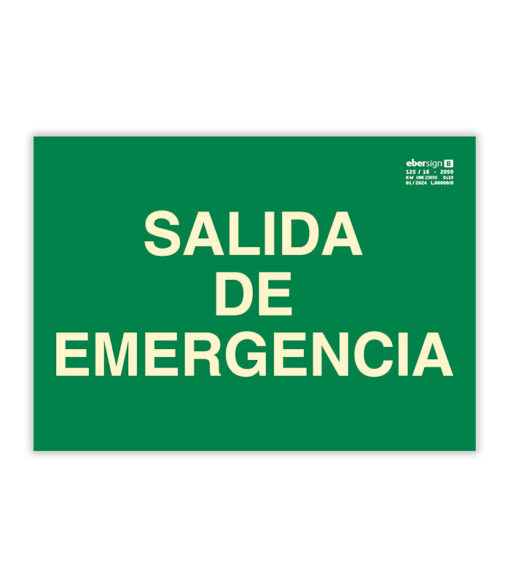 señal de evacuación salida de emergencia
