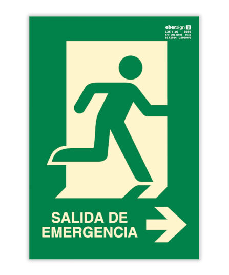 señal de evacuación salida de emergencia clase B