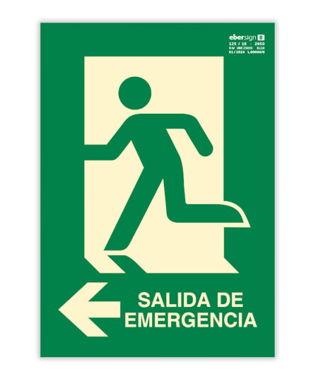 señal de evacuación salida de emergencia izquierda