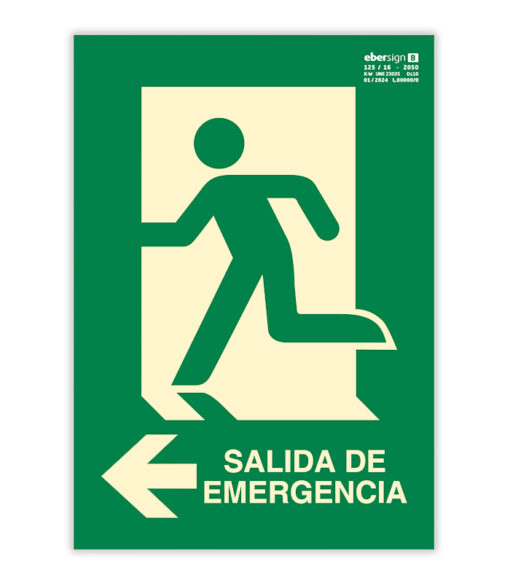 señal de evacuación salida de emergencia izquierda