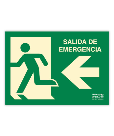 señal de evacuación salida de emergencia Clase B
