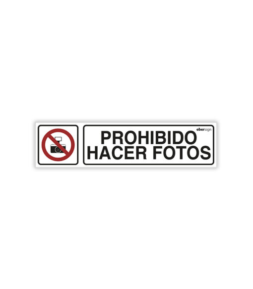 señal informativa prohibido hacer fotos