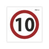 señal de obras prohibido circular más de 10 km por hora