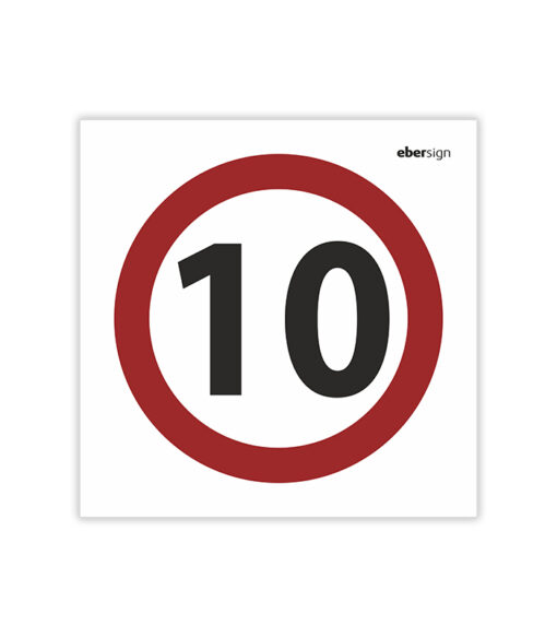 señal de obras prohibido circular más de 10 km por hora