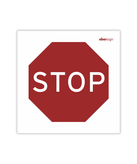 señal de obras stop