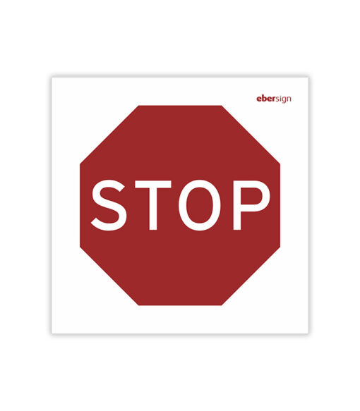 señal de obras stop