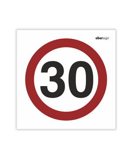 señal de obra prohibido circular más de 30 km por hora