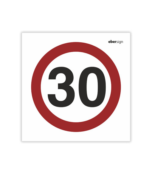 señal de obra prohibido circular más de 30 km por hora