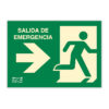 señal de evacuación salida de emergencia derecha