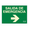 señal de evacuación salida de emergencia con flecha