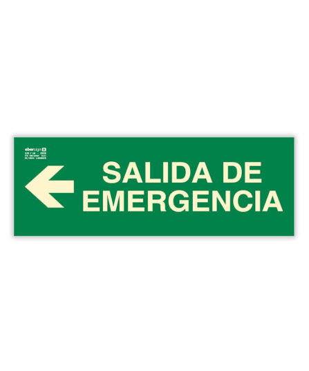 señal de evacuación salida de emergencia flecha izquierda