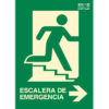 señal de evacuación escalera de emergencia derecha