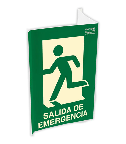 señal de evacuación panorámica salida de emergencia